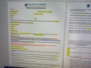 referral documents for healthywork Occupational Services
